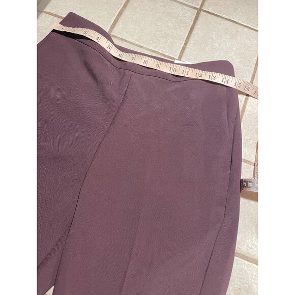 Ann Taylor Curvy Fit High Rise Ankle Pants Slim Leg Polyester/Spandex Plum 6P - Picture 10 of 16